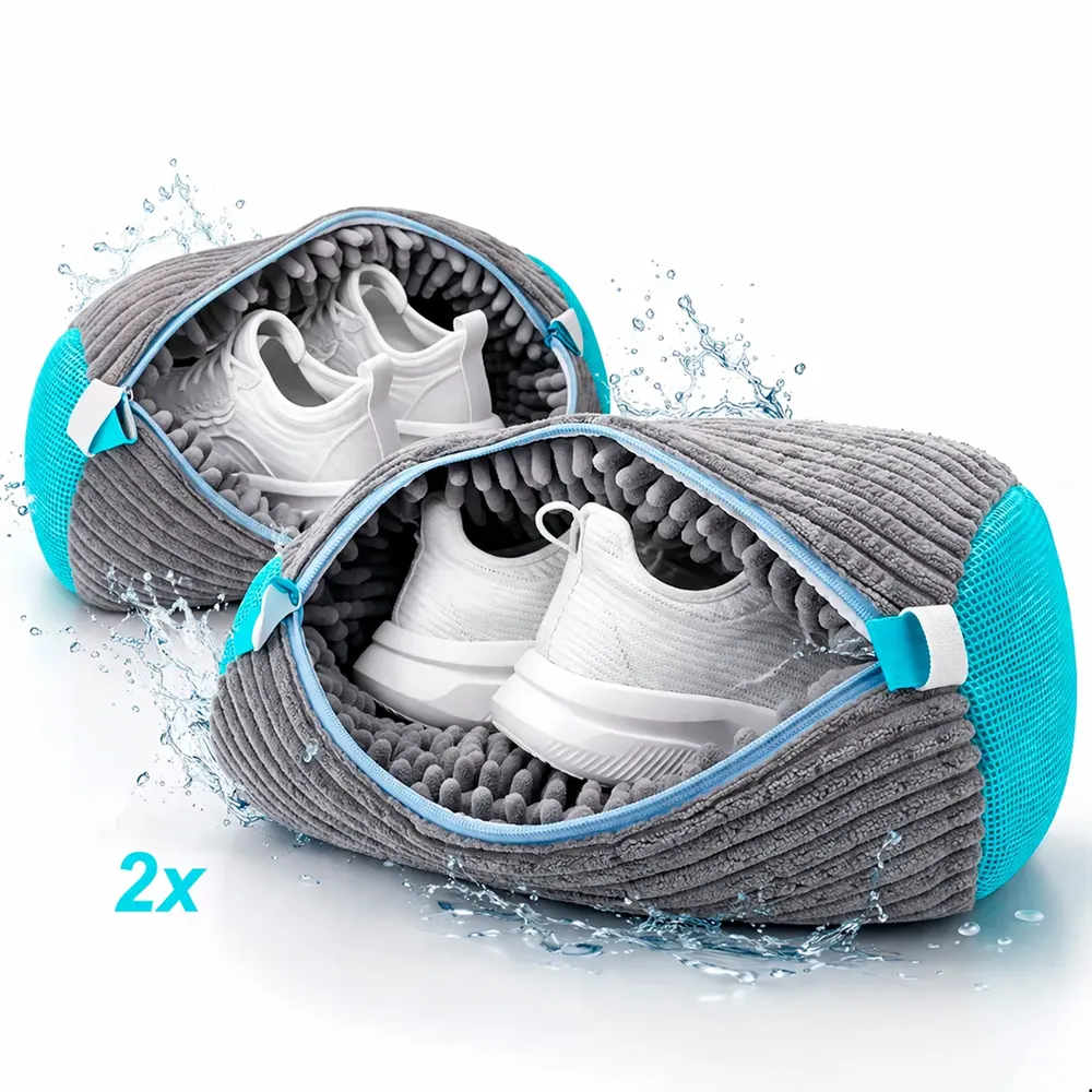 Kit 2 Sacos De Lavagem Tenis Sapatos Para Máquina De Lavar Aleatório