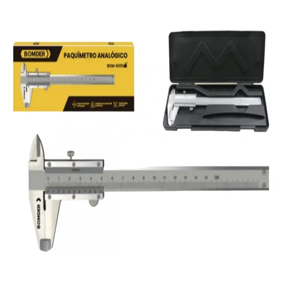 Paquímetro mecânico Bomder Metalico Analógico 0mm-15cm