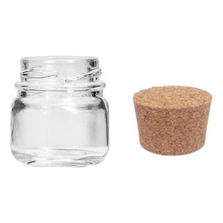 06 Un. Pote De Vidro Mini Geleinha 40 Ml Com Rolha E Lacre 06 Un. Pote De Vidro Mini Geleinha 40 Ml Com Rolha E Lacre