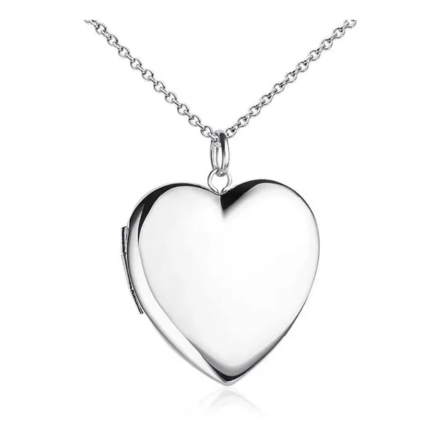 Dije Cadena Relicario Guardapelo En Plata 950