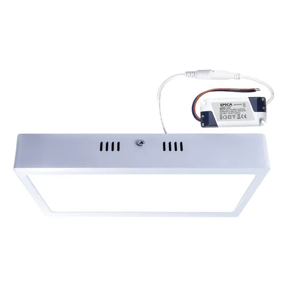 Panel Plafon Led 24w Cuadrado SPICA EEF-24 Para Aplicar Cuadrado Exterior Luz Fria Blanca 220v