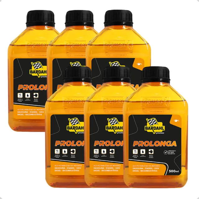 Kit 6 Aditivos Prolonga Óleo Bardahl Para Motores Cansados