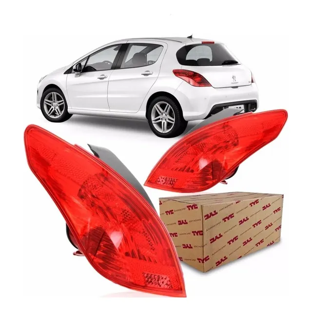 Par Lanterna Traseira Peugeot 308 2015 2016 Sem Led