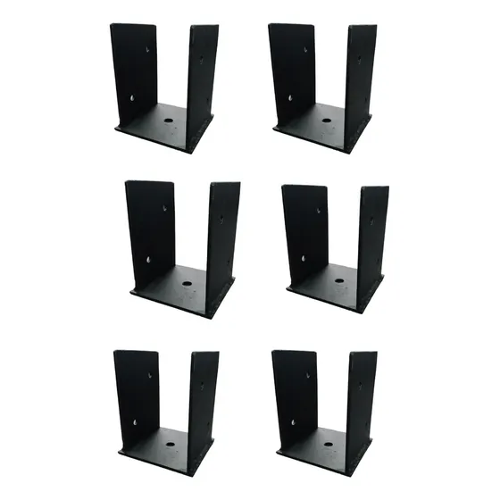 Kit De 6 Bases Para Pilares 2a, Soportes, Anclaje De 4x4