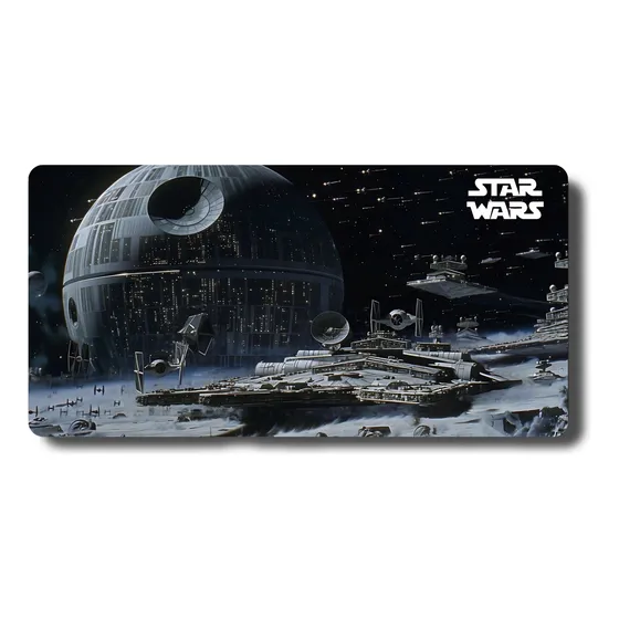 Mouse Pad Gamer Xxl Diseño Star Wars Death Moon 80x40 Cm