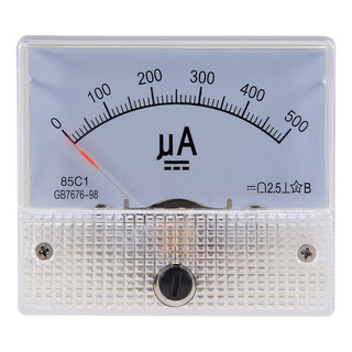 Medidor Amperímetro De Panel Analógico Dc 0-500ua 64x57x56mm Medidor Amperímetro De Panel Analógico Dc 0-500ua 64x57x56mm