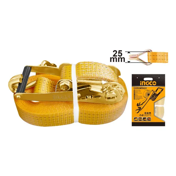 Cinta Catraca Sujecion Ingco 1.5 Ton 25mm 6m Hrsp262 P G 