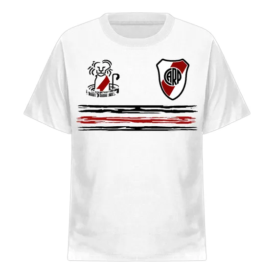 Remera River Plate Niños Banda Roja Logo Carp Futbol Club