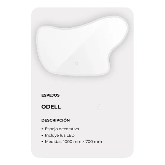 Espejo Para Baño Con Luz Forma Irregular