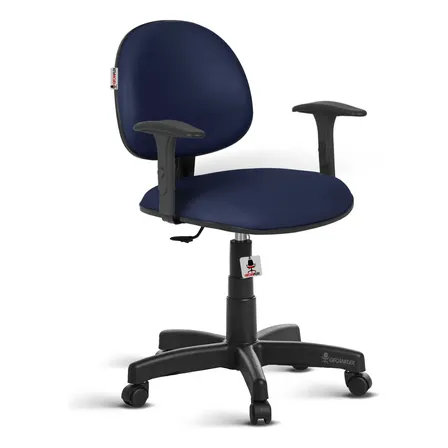 Cadeira Escritorio Executiva Até 160kg Braco Rv Azulescuro Azul-escuro Cor