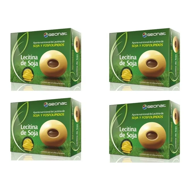 Lecitina De Soja Energia Cerebral Alimento Nutritivo 4 Cajas