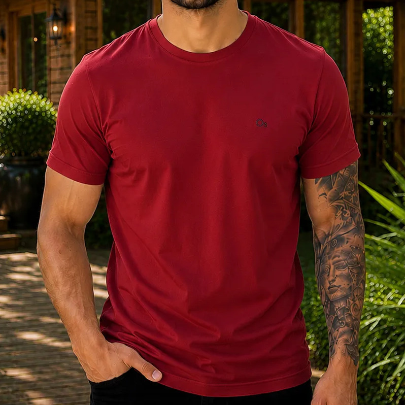 Camiseta Básica Ogochi Masculina Lisa Tecido Premium Oficial Camiseta Básica Ogochi Masculina Lisa Tecido Premium Oficial
