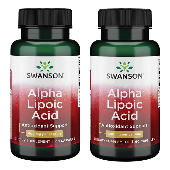 Suplemento De Ácido Alfa Lipoico Swanson 600 Mg (60 Cápsulas