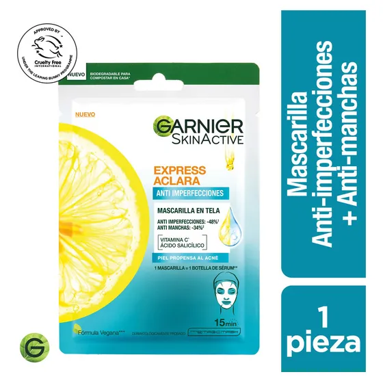 Garnier Express Aclara Mascarilla Anti-imperfecciones
