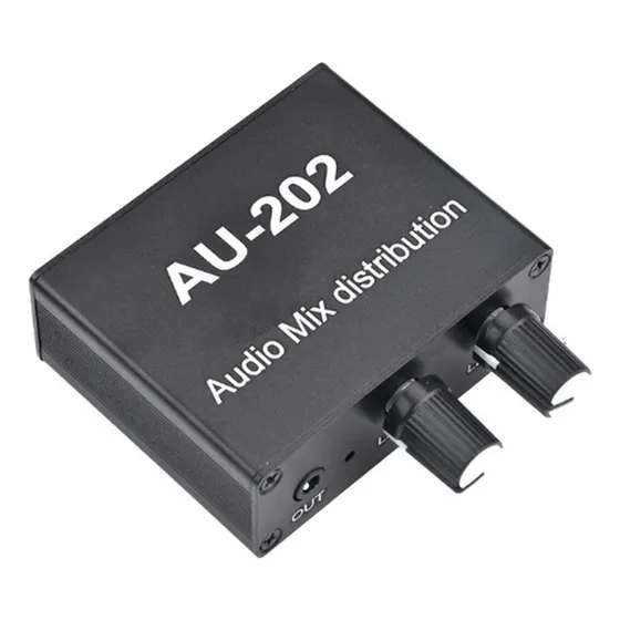 - Distribuidor De Áudio Do Mixer Estéreo Au-202 De 2