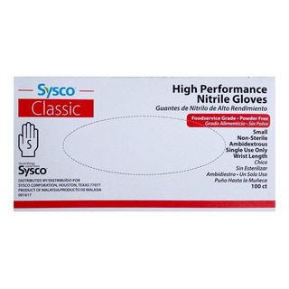Sysco Classic Guantes De Nitrilo Azul De Alto Rendimiento De Sysco Classic Guantes De Nitrilo Azul De Alto Rendimiento De