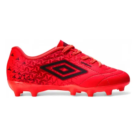 Chuteira Campo Umbro Masculino Grama Natural Class Neo Vermelho E Coral 40 Br
