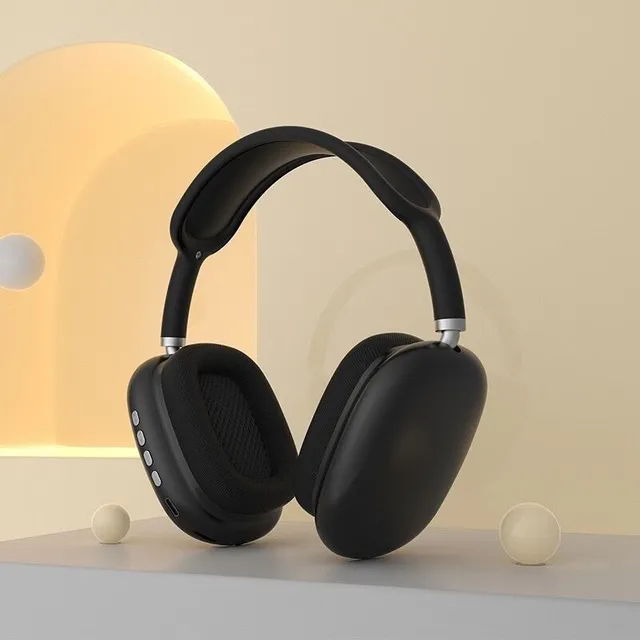 Auriculares gamer inalámbricos P9 Plus negro con luz negro