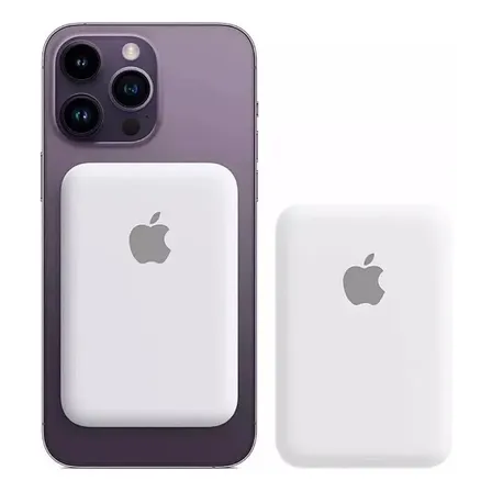 Power Bank Magnético Carregador Magsafe Por Indução Sem Fio Compatível Com Iphones Cor Branco