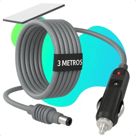 Cabo Starlink Mini 12v/24v Energia Internet Carregamento Cinzeiro 3m Cinza 127/220v
