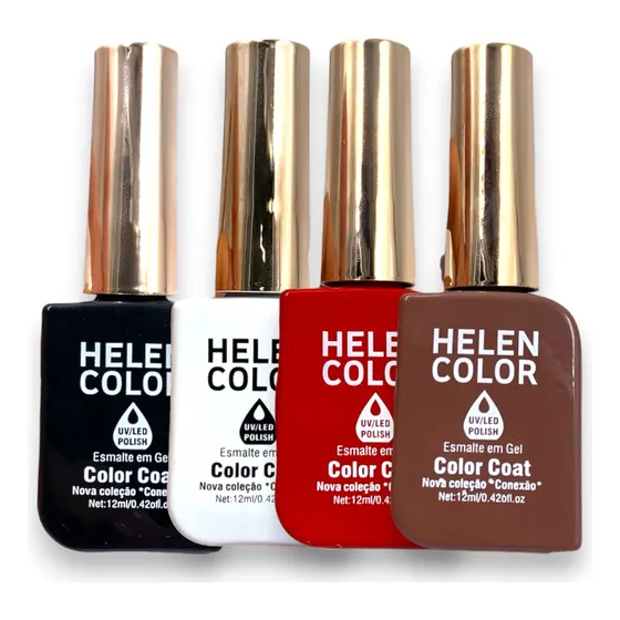 Coleção Conexão Esmalte Helen Color Diversidade De Cores 4un