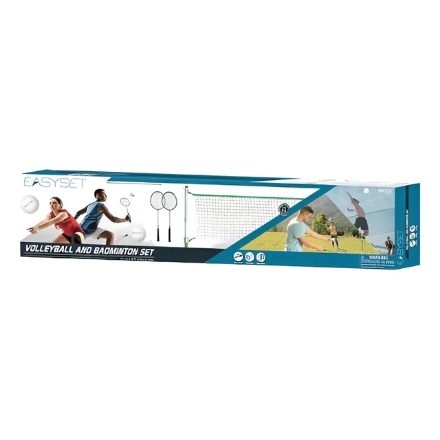 Juego  Voleibol Y Bádminton Set Portátil