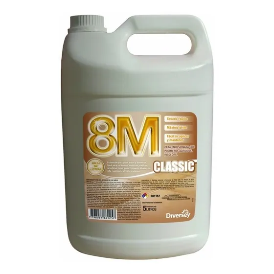 Cera Autobrillo Incolora 8m Classic Por 5lts Diversey