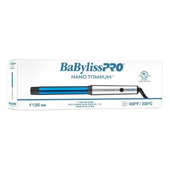 Barril Azul Babyliss Pro Nano Titanium 1  Doble Voltaje