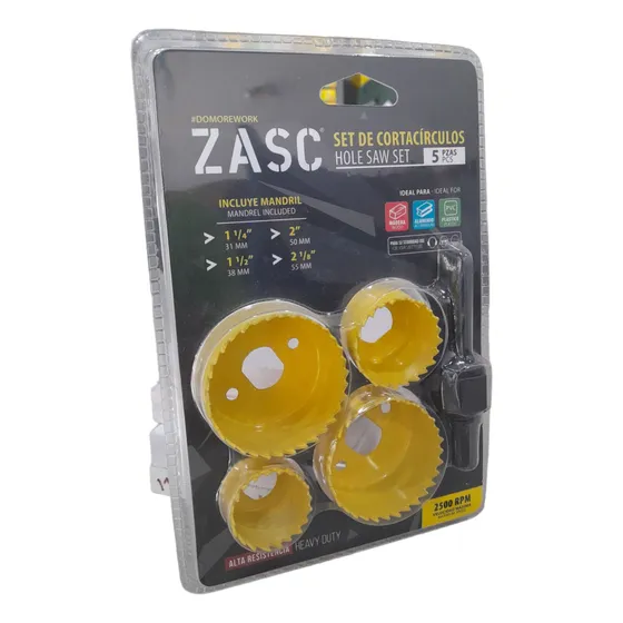 Juego Set De Copas Cortacirculos Madera Aluminio Plastico