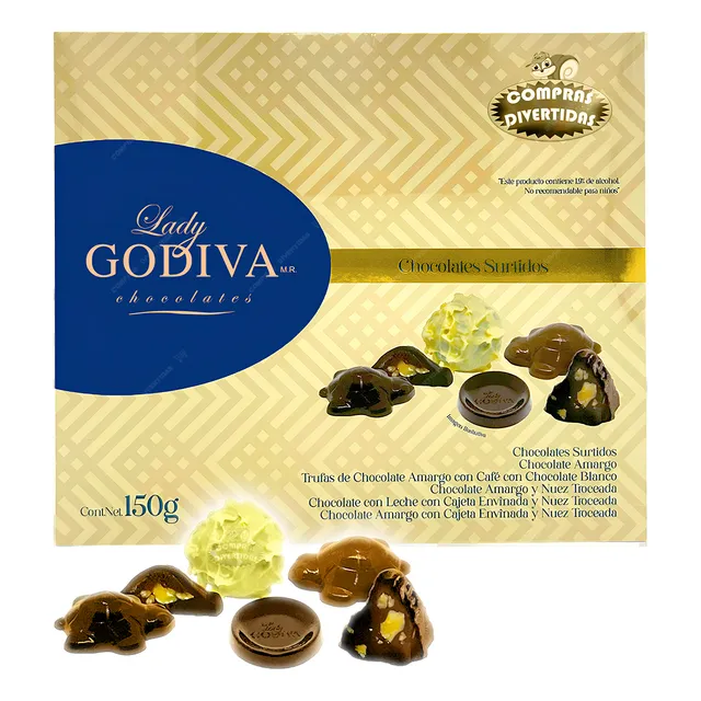 Chocolates Surtido Trufas Cajeta Envinada Y Nuez Lady Godiva