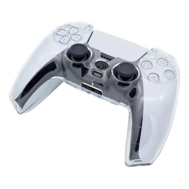 Carcasa Para Mando Transparente Control Play Ps5 + 4 Grip