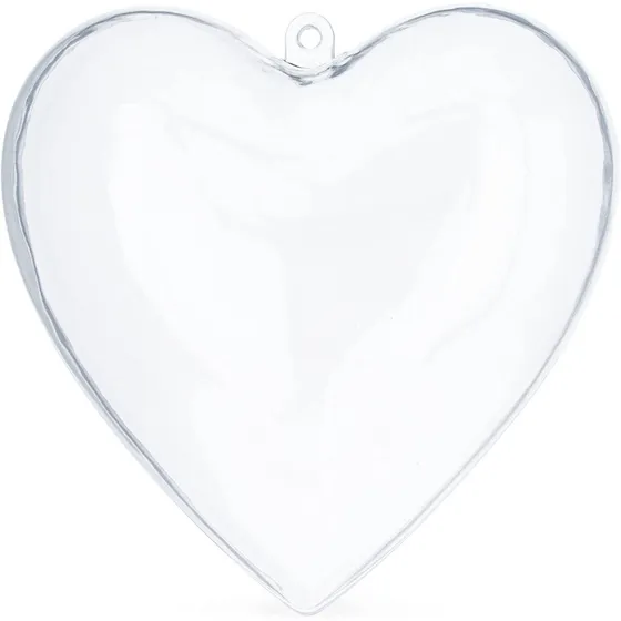 Bambalina Acrilico Corazon Rellenable 8x8cm 10 Unidades
