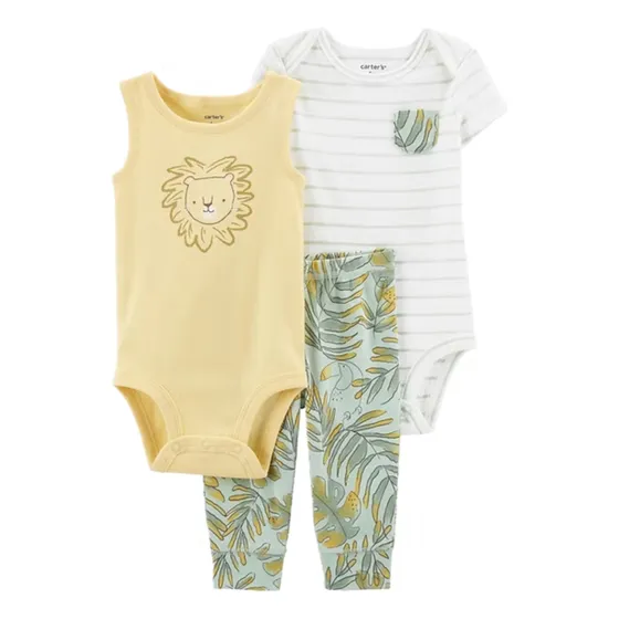 Carter's Set León De Body Musculosa Y Pantalón Verano Bebés