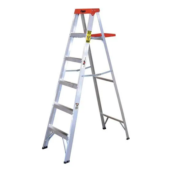 Escalera Tijera Aluminio Domestica 5 Esc 90kg 1.83m Byp Color Plateado