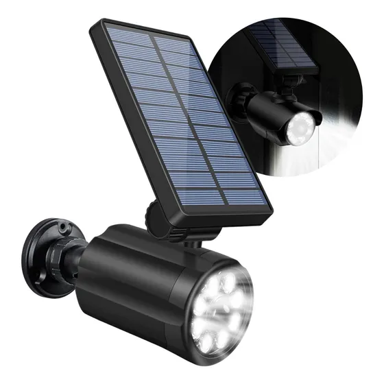 Cámara Falsa Vigilancia Solar Seguridad 360 Apariencia Real Color Negro
