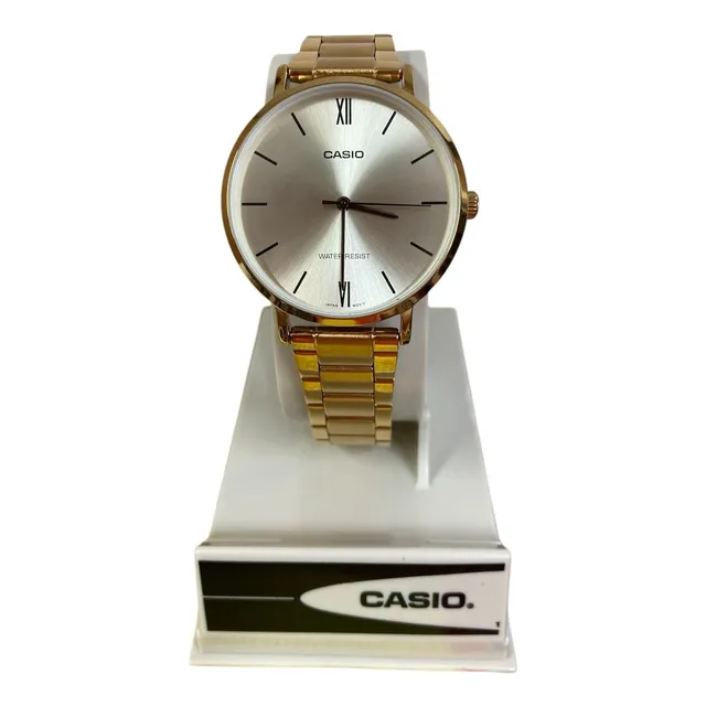 Reloj Casio Original Dorado Metalico Dama Elegante Analogico