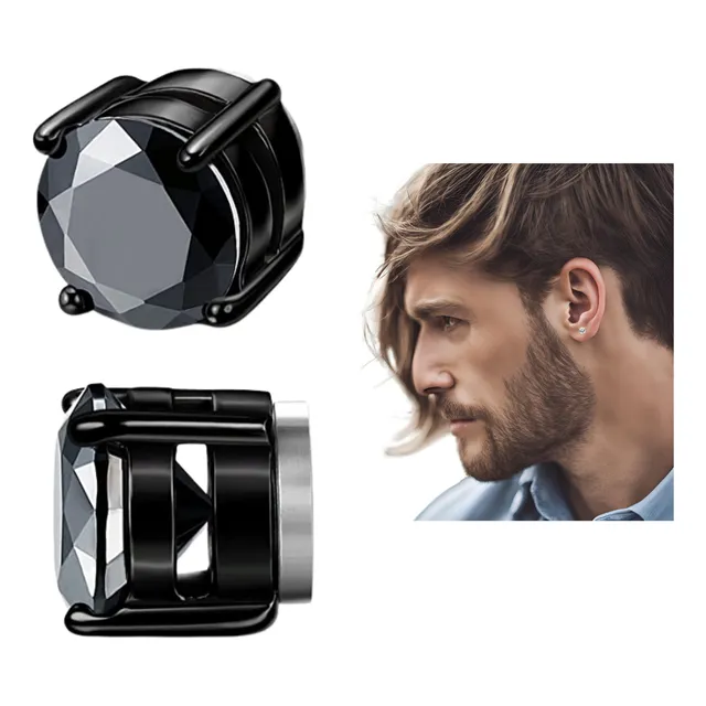 Topitos Magneticos Arete Sin Perforar X2 Hombre Mujer Iman