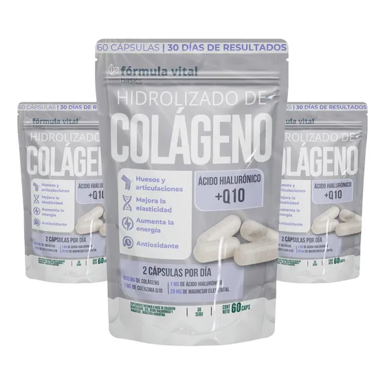 Fórmula Vital Cápsulas X3 | Colágeno + Q10 + Magnesio