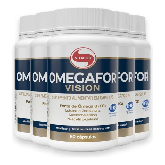 Kit 5un Omegafor Vision 60 Cápsulas Vitafor