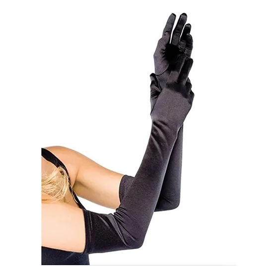 Guantes Largos De Satin Accesorio Disfraz Para Boda Fiesta