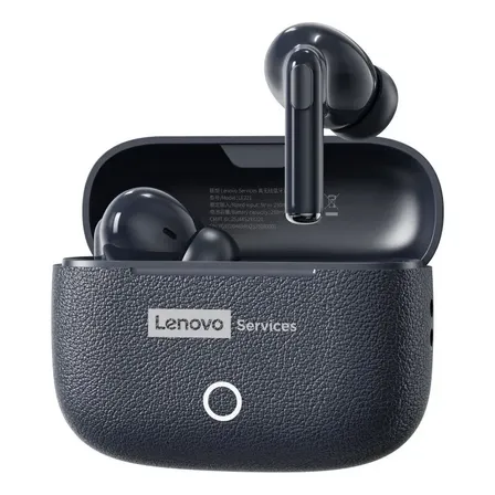 Audífonos Inalámbricos Bluetooth Lenovo Le221 Con Estuche Azul Oscuro
