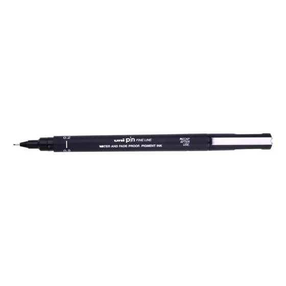 Tiralíneas Uni Pin Fine Line Negro - Resistente Al Agua