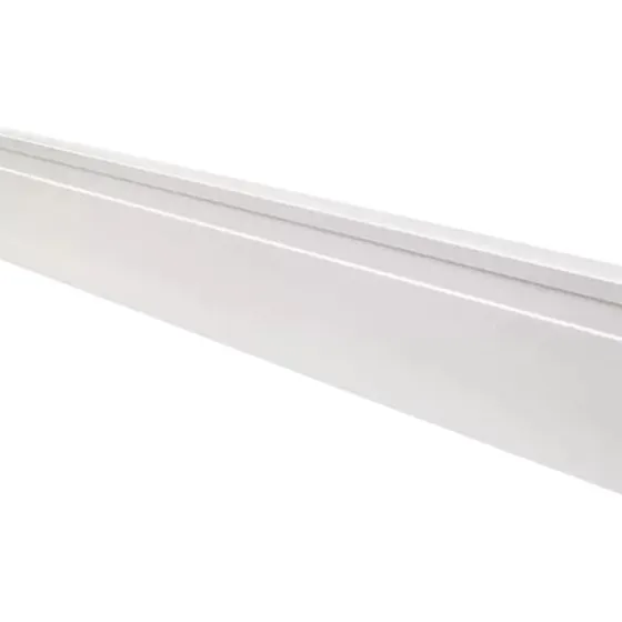 Zocalo Pvc Blanco 10cm Canto Recto Moldurado 2.40 Mts. Blanco