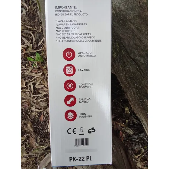 Calienta Cama 2 Plazas Punktal Con ( Auto Off ) Lavable