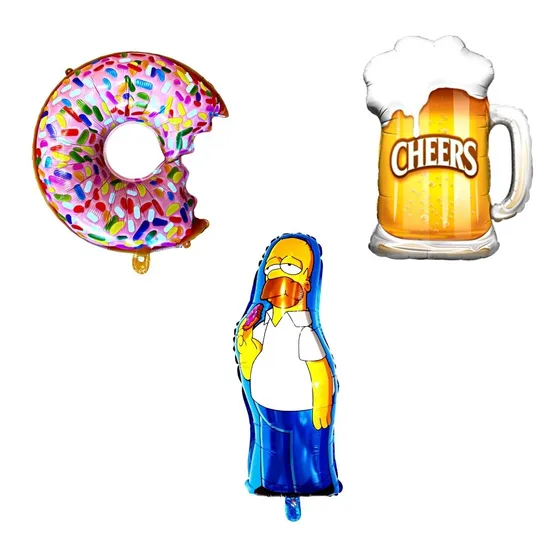 Pack Set Globo Homero Simpson 70cm X 3u