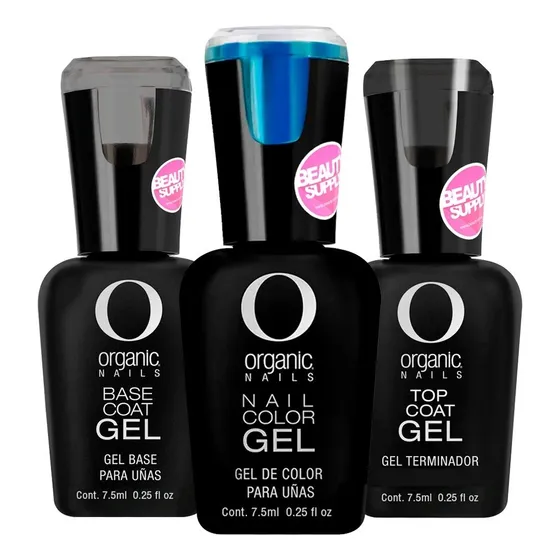 Esmalte de uñas color Organic Nails Sellador y terminador de 22.5mL - Pack de 3 unidades color 023