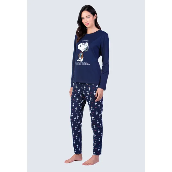 Pijama Snoopy Lady Genny Talla Xl Color Azul J-873