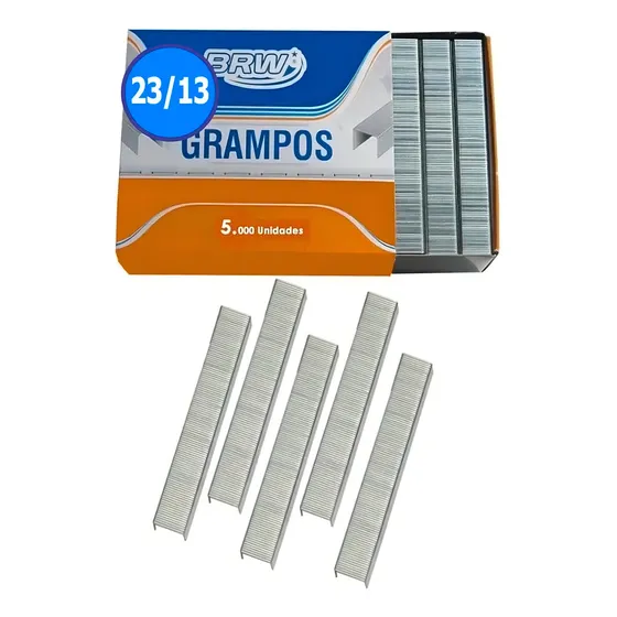 Grampo 23/13 Para Grampear 60 A 90fls Galvanizado Brw 5000un