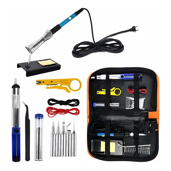 Kit 15 Ferro De Solda Elétrico Sugador Com Suporte 220v 60w