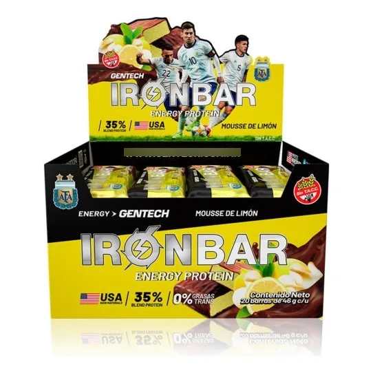 Barras De Proteinas Gentech Protein 20proteicas Sin Tac Iron